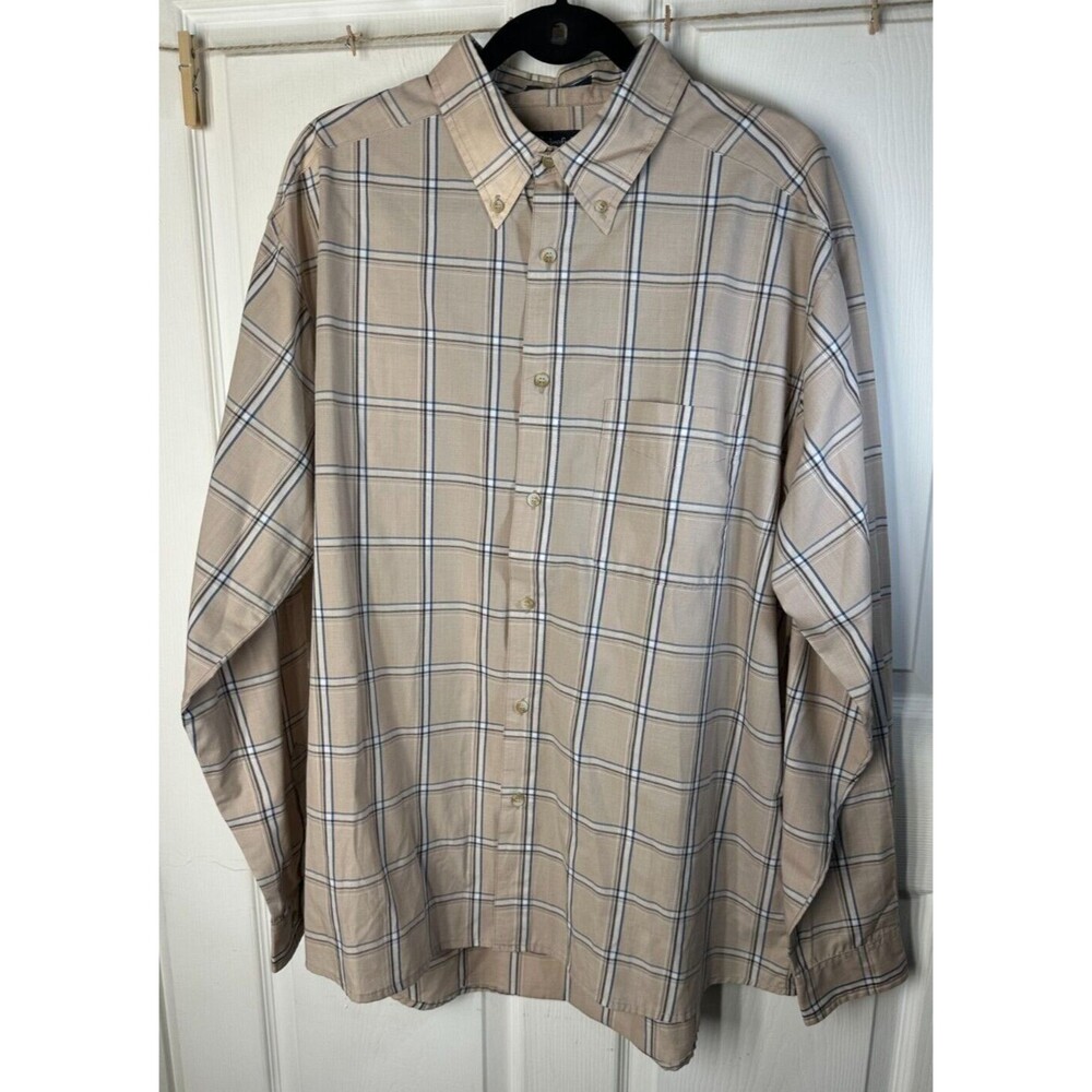 Sedgefield Button down Shirt Men's XL Long Sleeve Plaid Cotton Casual dress